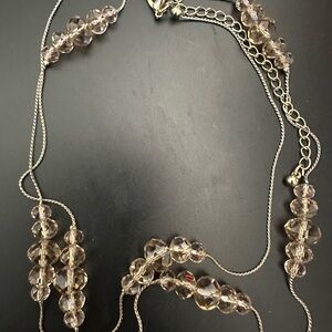 Elegant Silver and Crystal Beaded Necklace
